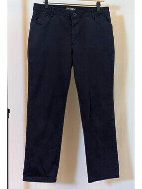 Lee Straight Leg Relaxed Fit Mid Rise Navy Blue Chino Pants Size 12 Short
